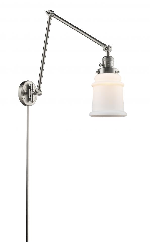 Canton - 1 Light - 6 inch - Brushed Satin Nickel -Adjustable Swing Arm