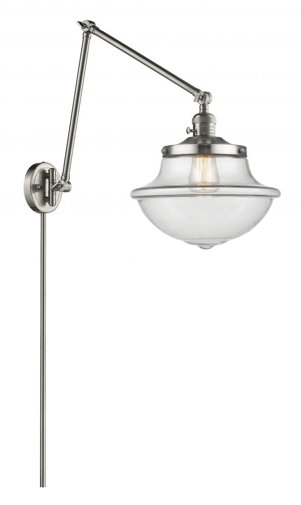 Oxford - 1 Light - 12 inch - Brushed Satin Nickel - Swing Arm