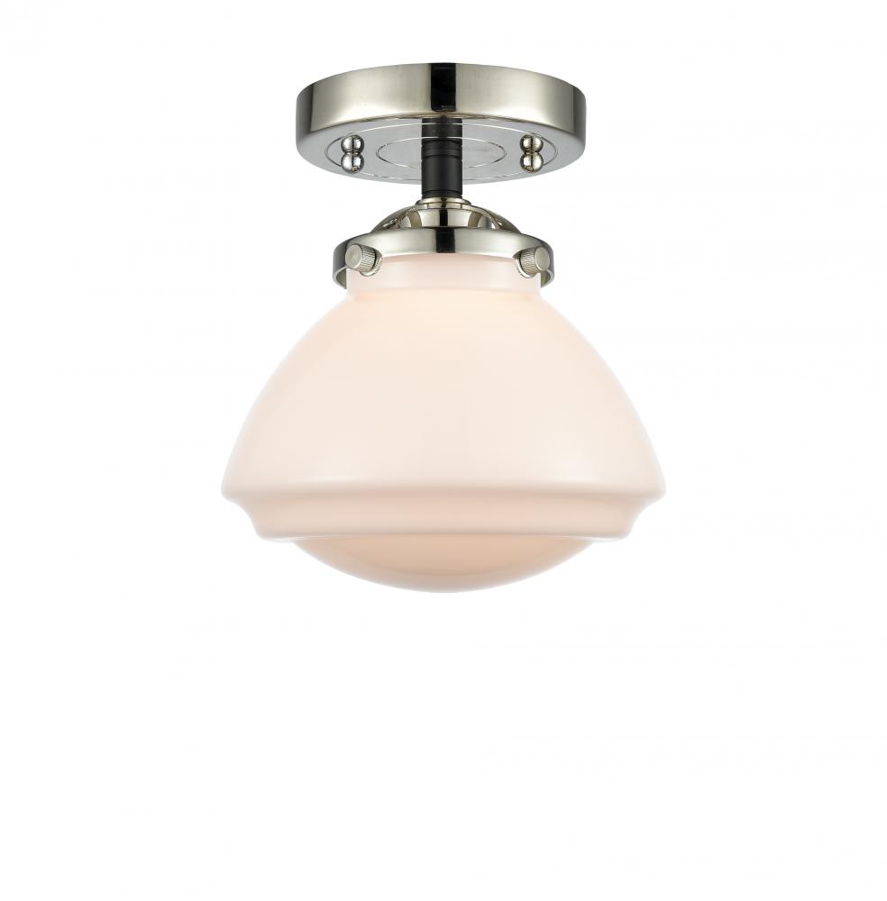 Olean - 1 Light - 7 inch - Brushed Satin Nickel - Semi-Flush Mount