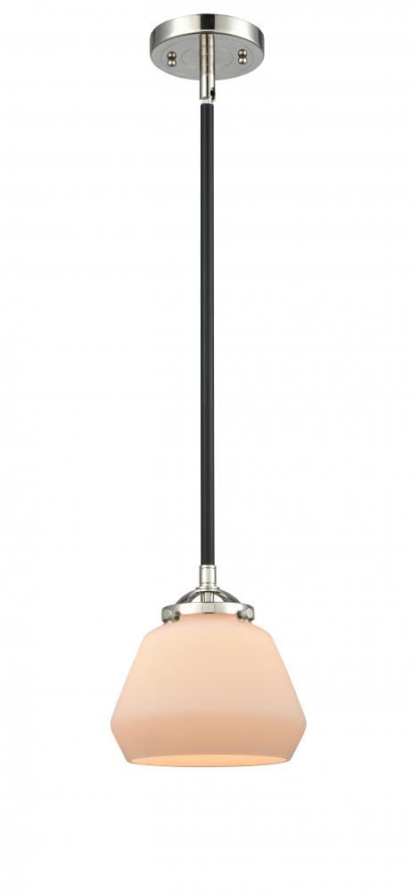 Fulton - 1 Light - 7 inch - Black Polished Nickel - Cord hung - Mini Pendant