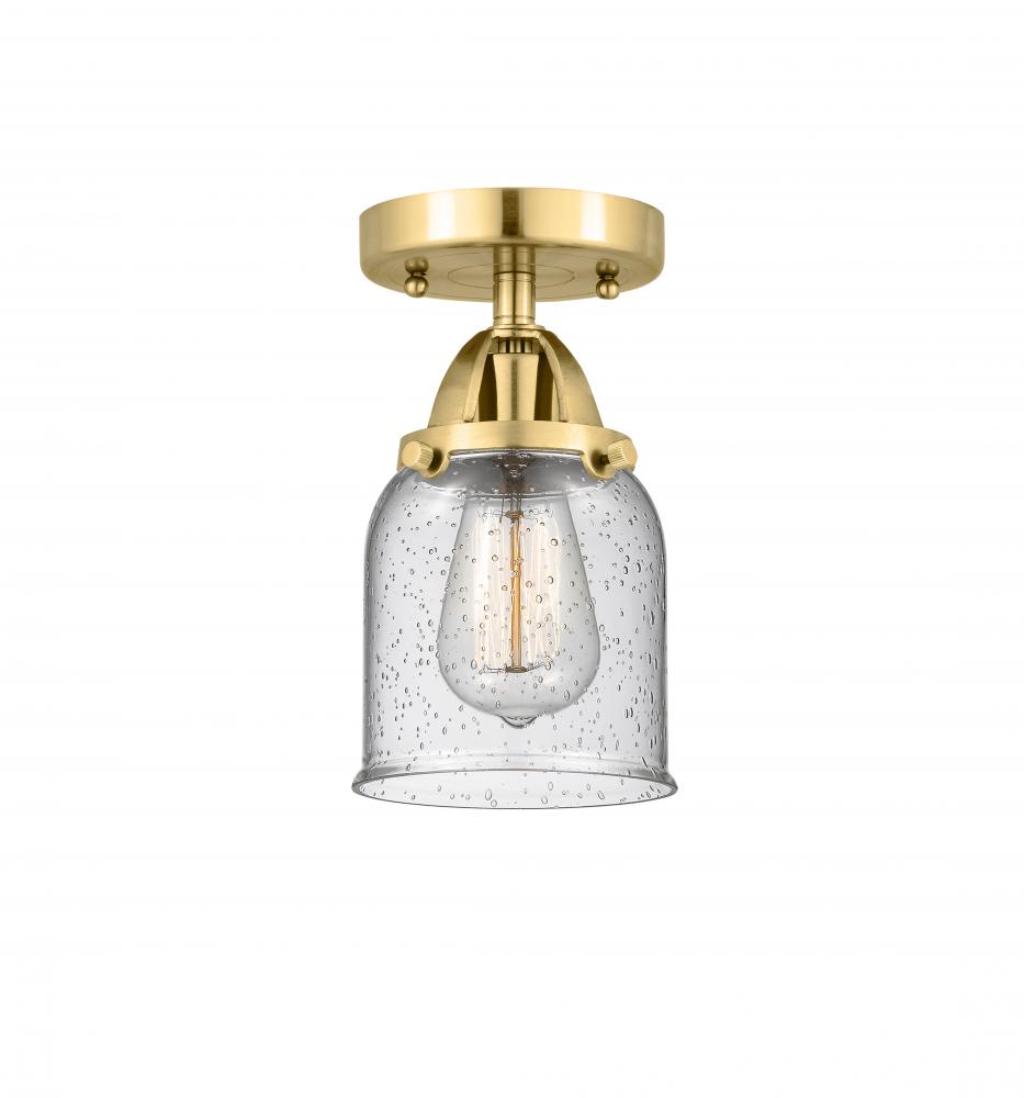 Bell - 1 Light - 5 inch - Satin Gold - Semi-Flush Mount