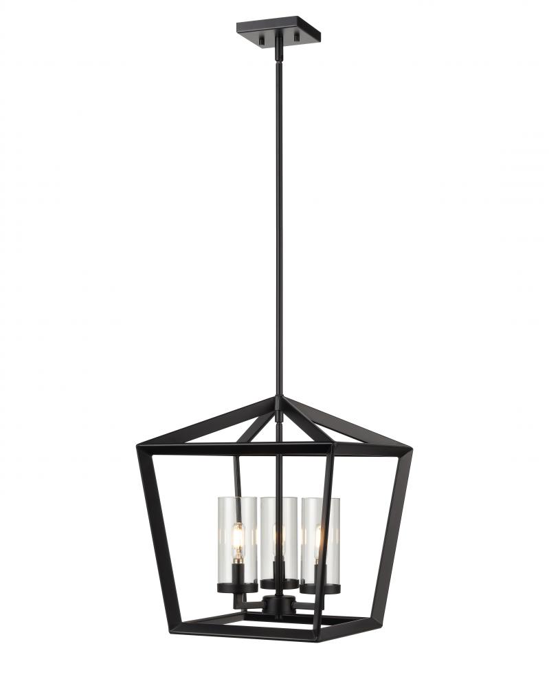 Colchester - 3 Light - 15 inch - Matte Black - Pendant