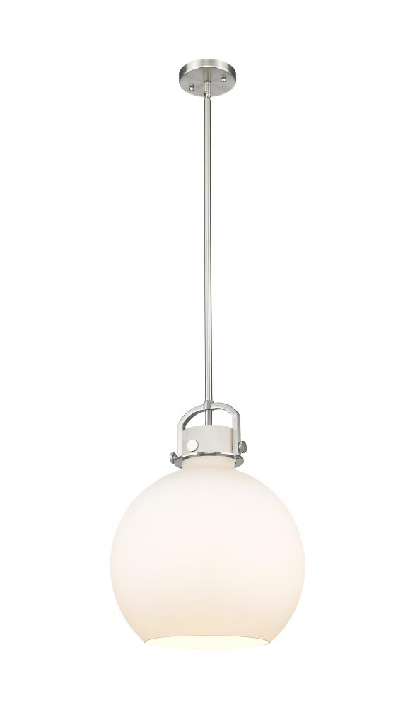 Newton Sphere - 1 Light - 14 inch - Satin Nickel - Pendant