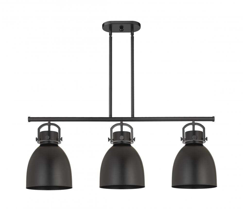 Newton Bell - 3 Light - 42 inch - Matte Black - Island Light