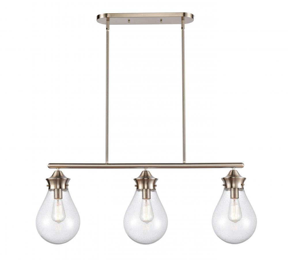 Genesis - 3 Light - 39 inch - Satin Nickel - Cord hung - Island Light