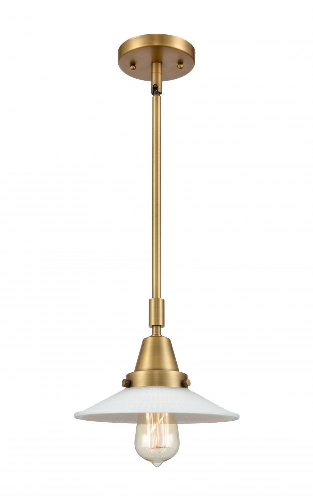 Halophane - 1 Light - 9 inch - Brushed Brass - Mini Pendant