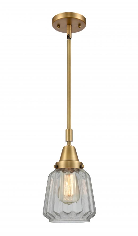 Chatham - 1 Light - 7 inch - Brushed Brass - Mini Pendant