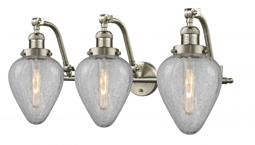 Geneseo - 3 Light - 28 inch - Brushed Satin Nickel - Adjustable Bath Vanity Light