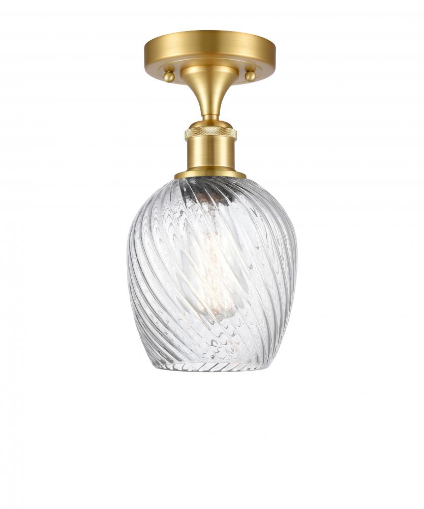 Salina - 1 Light - 6 inch - Satin Gold - Semi-Flush Mount