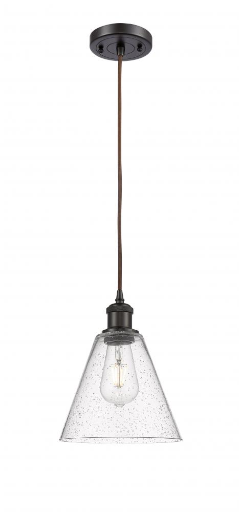 Berkshire - 1 Light - 8 inch - Oil Rubbed Bronze - Cord hung - Mini Pendant