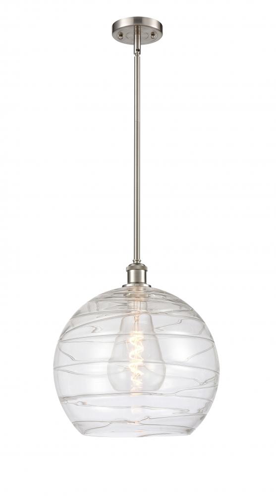 Athens Deco Swirl - 1 Light - 14 inch - Brushed Satin Nickel - Pendant