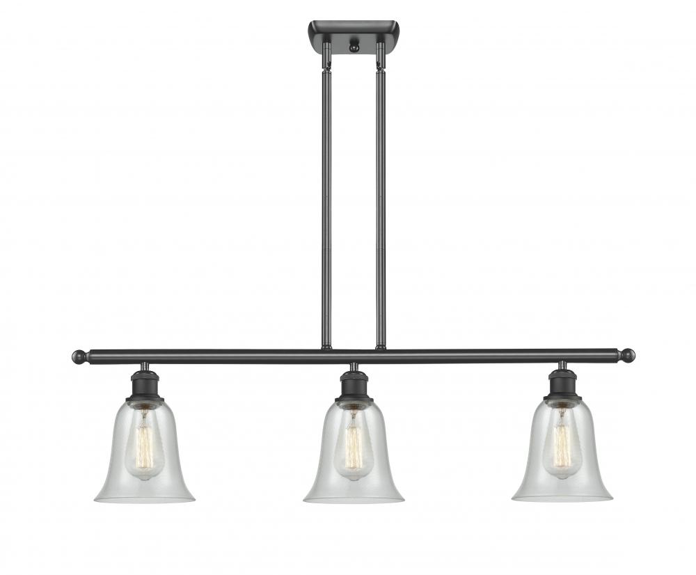 Hanover - 3 Light - 36 inch - Matte Black - Cord hung - Island Light