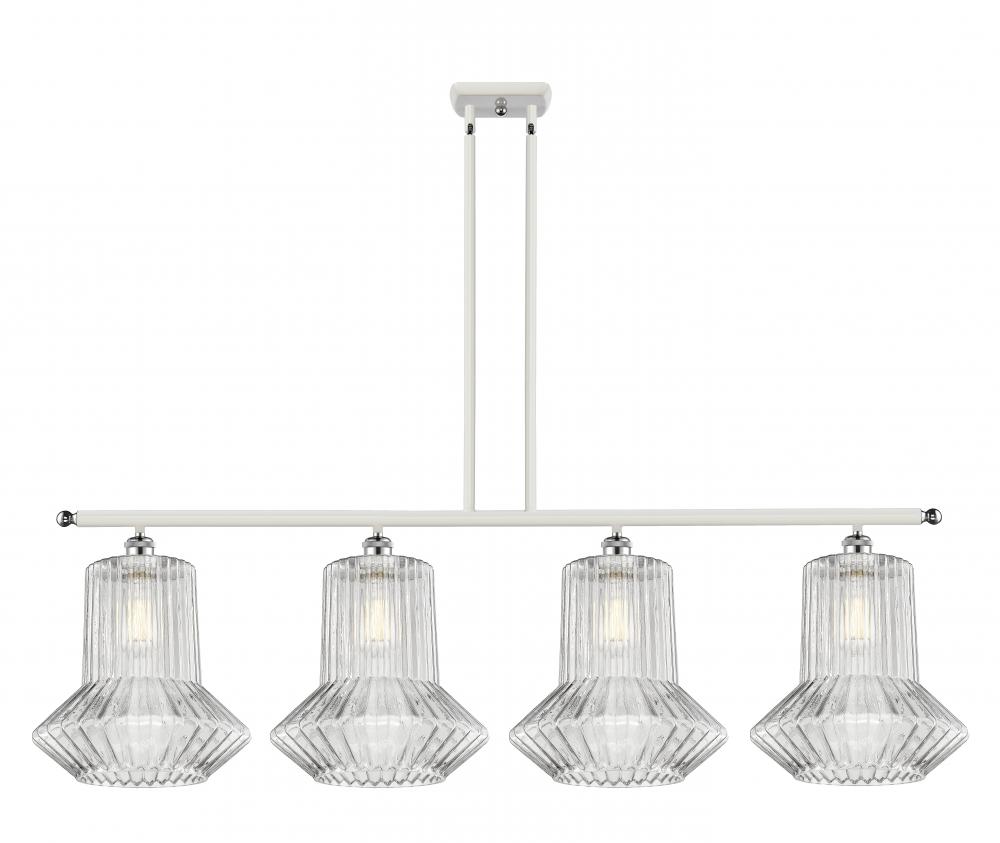 Springwater - 4 Light - 50 inch - White Polished Chrome - Cord hung - Island Light