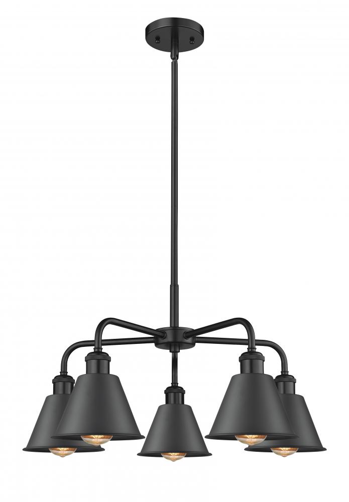 Ballston - 5 Light - 25 inch - Matte Black - Chandelier