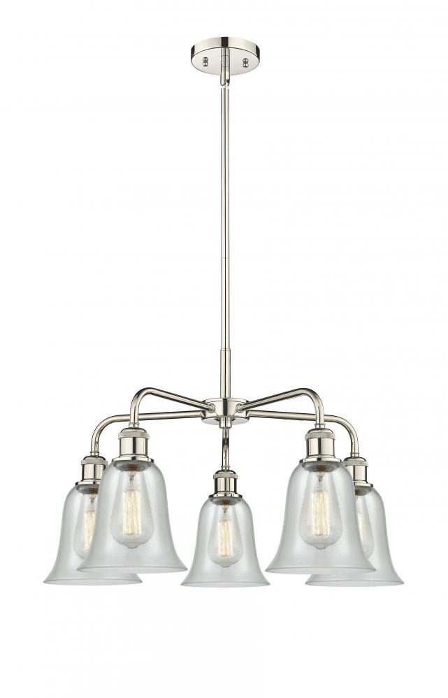 Hanover - 5 Light - 24 inch - Polished Nickel - Chandelier