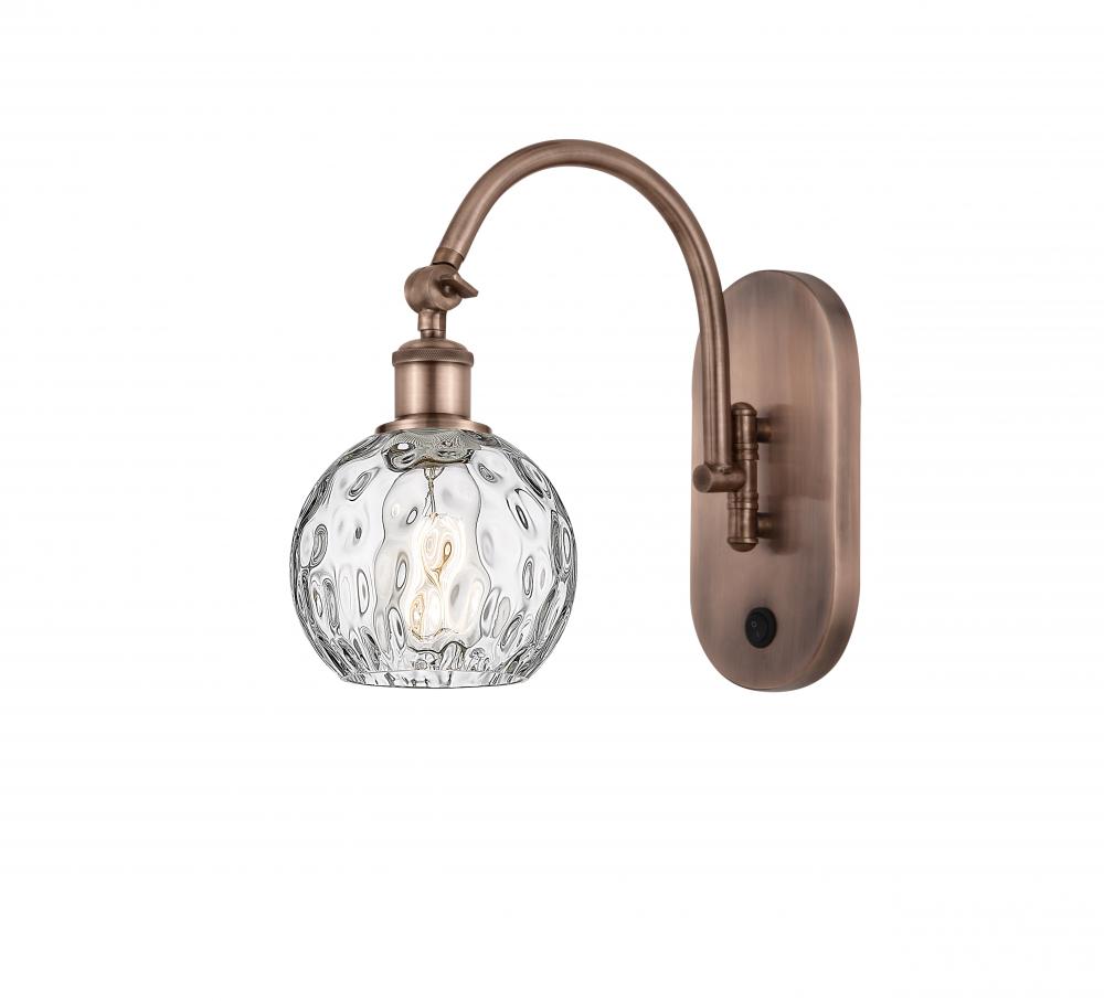 Athens Water Glass - 1 Light - 6 inch - Antique Copper - Adjustable Swing Arm