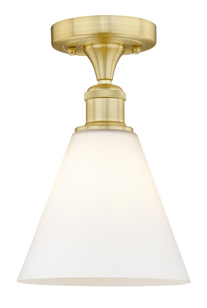 Berkshire - 1 Light - 8 inch - Satin Gold - Semi-Flush Mount