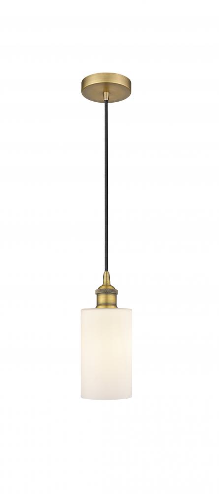 Clymer - 1 Light - 4 inch - Brushed Brass - Cord hung - Mini Pendant