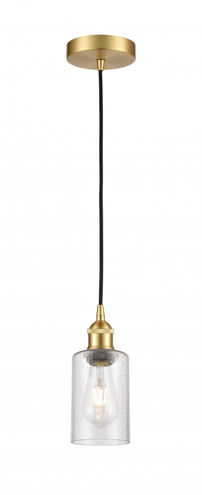 Clymer - 1 Light - 4 inch - Satin Gold - Cord hung - Mini Pendant