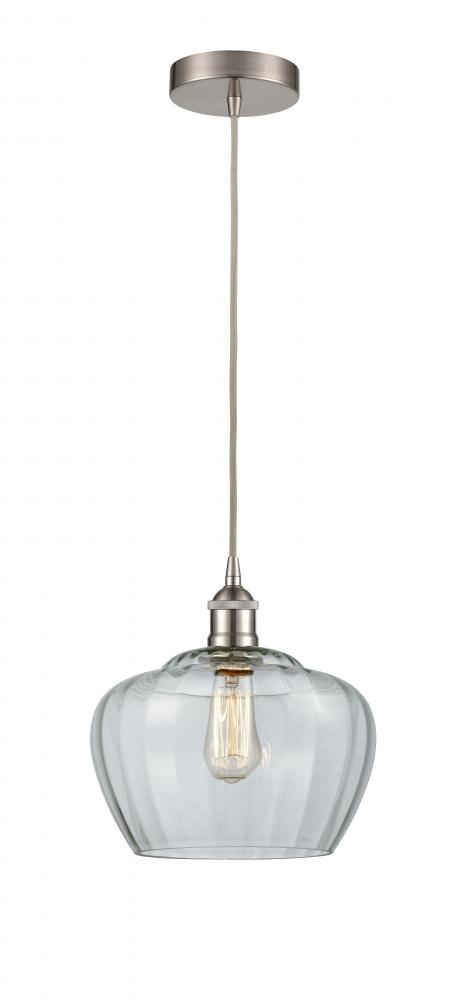 Fenton - 1 Light - 11 inch - Brushed Satin Nickel - Cord hung - Mini Pendant