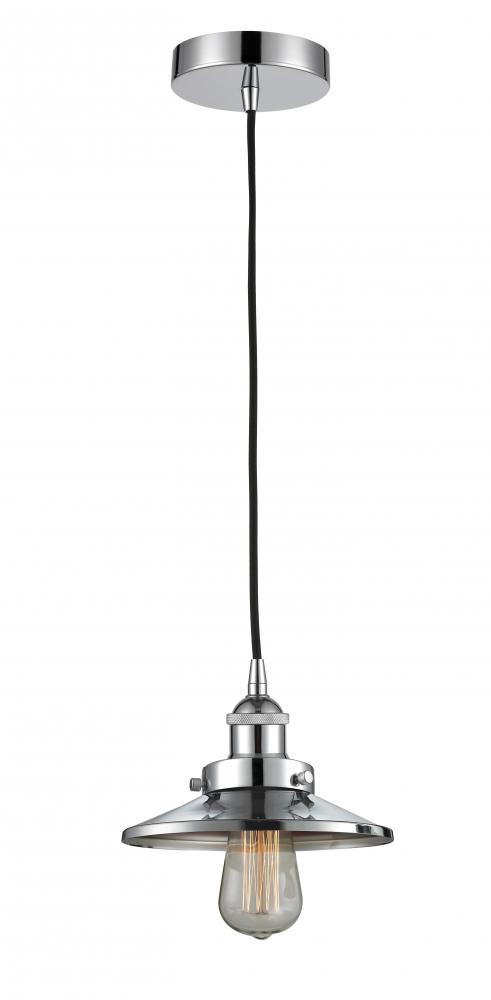 Edison - 1 Light - 8 inch - Polished Chrome - Cord hung - Mini Pendant
