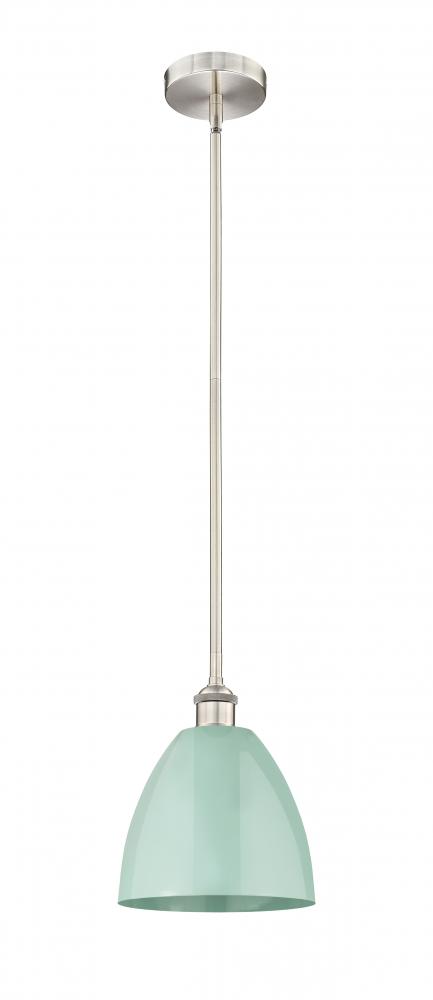 Plymouth - 1 Light - 9 inch - Brushed Satin Nickel - Cord hung - Mini Pendant