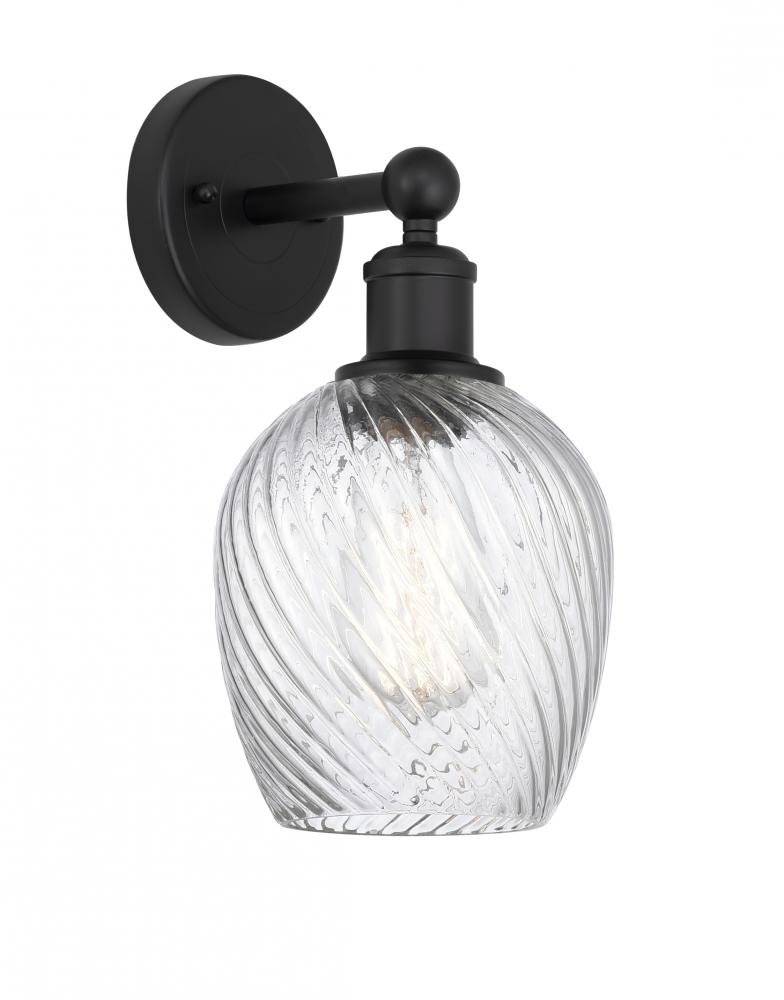 Salina - 1 Light - 6 inch - Matte Black - Sconce