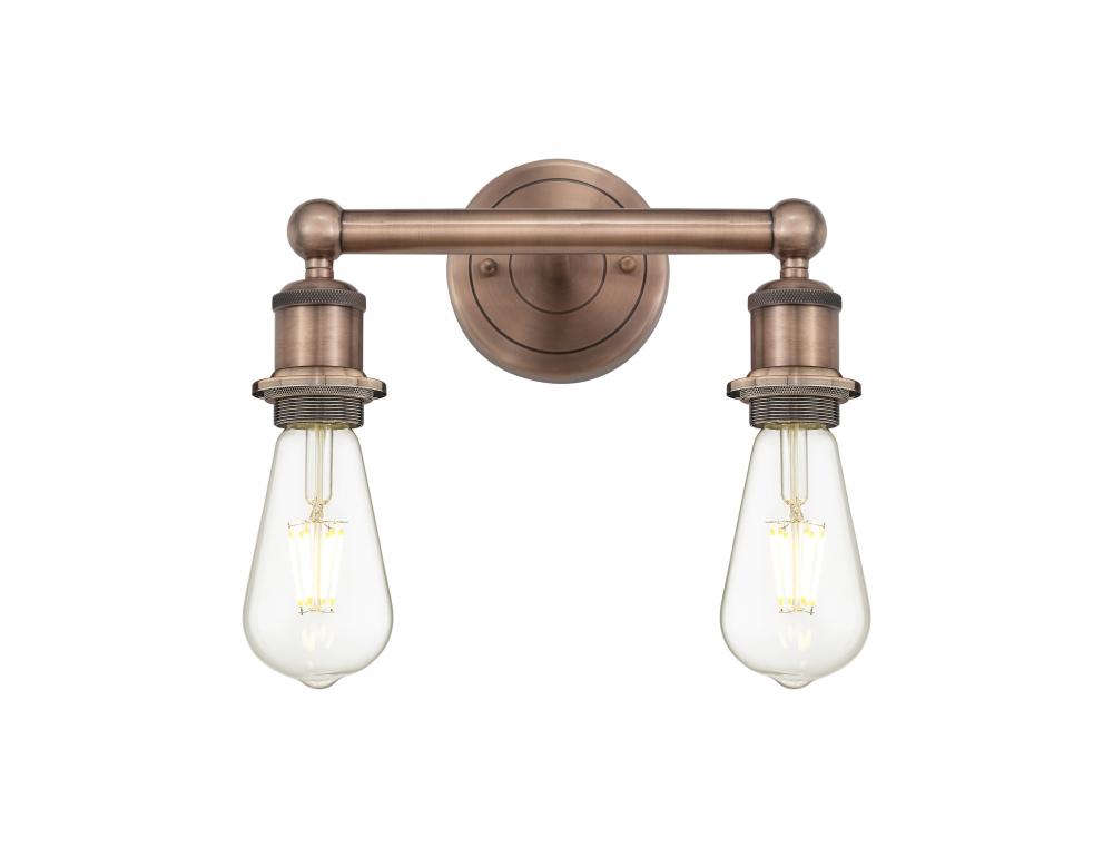 Edison - 2 Light - 11 inch - Antique Copper - Bath Vanity Light