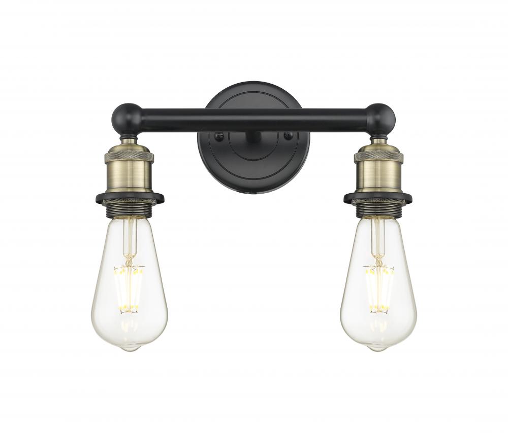 Edison - 2 Light - 11 inch - Black Antique Brass - Bath Vanity Light
