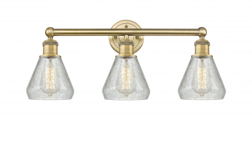 Conesus - 3 Light - 24 inch - Brushed Brass - Bath Vanity Light