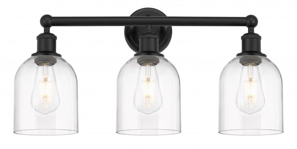 Bella - 3 Light - 24 inch - Matte Black - Bath Vanity Light