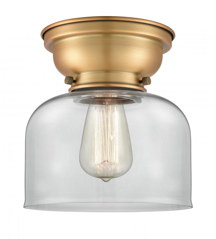 Bell - 1 Light - 8 inch - Brushed Brass - Flush Mount