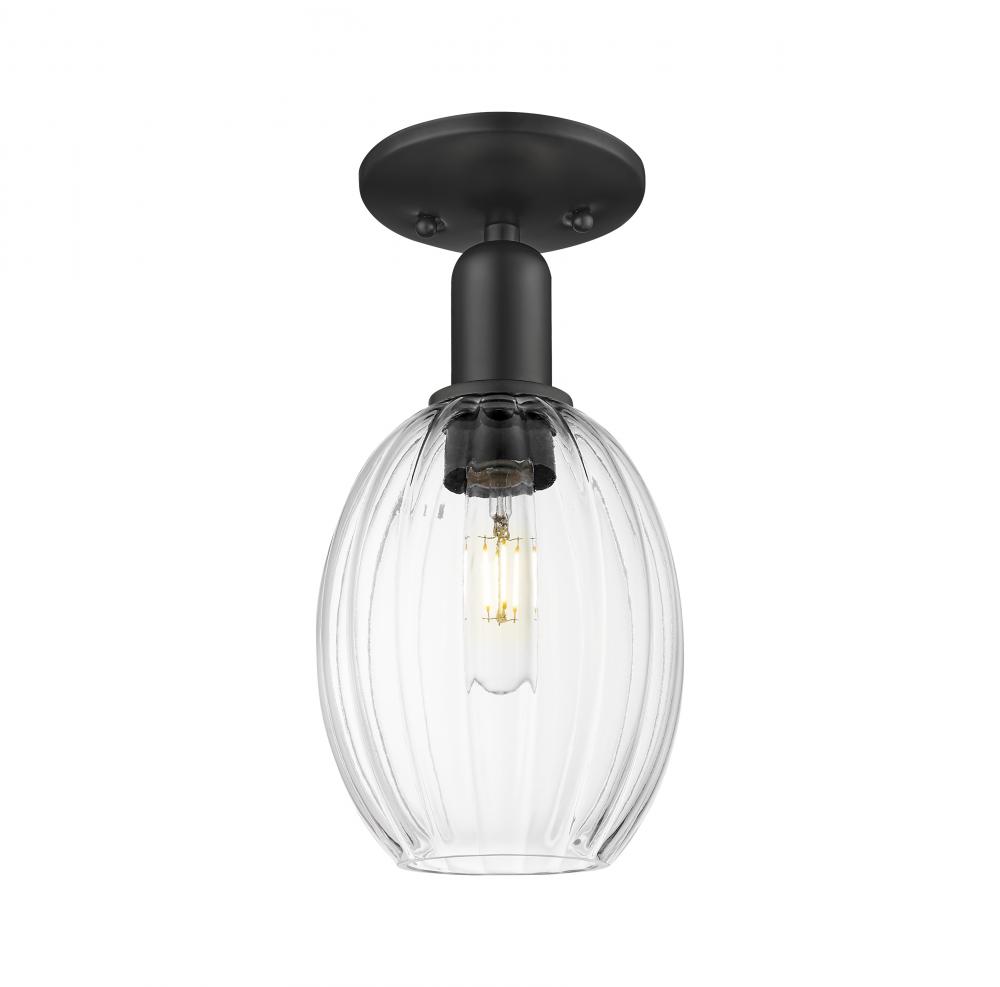 Preston - 1 Light - 6 inch - Matte Black - Semi-Flush Mount