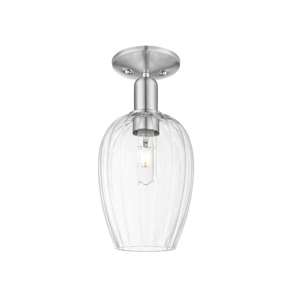 Preston - 1 Light - 6 inch - Brushed Satin Nickel - Semi-Flush Mount