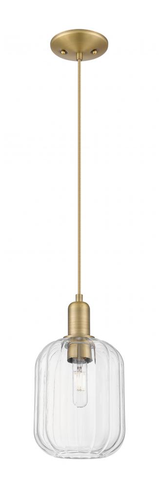 Preston - 1 Light - 6 inch - Brushed Brass - Cord hung - Mini Pendant