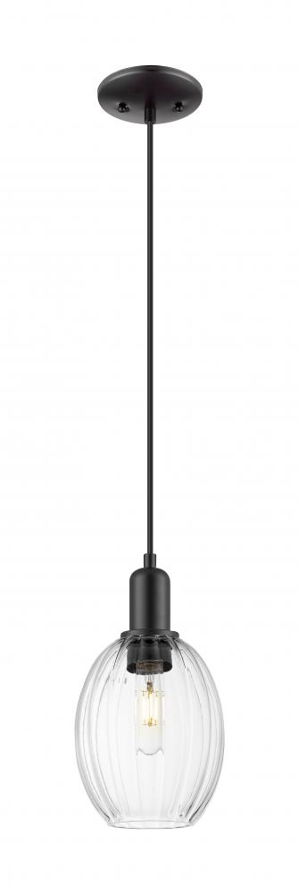Preston - 1 Light - 6 inch - Matte Black - Cord hung - Mini Pendant