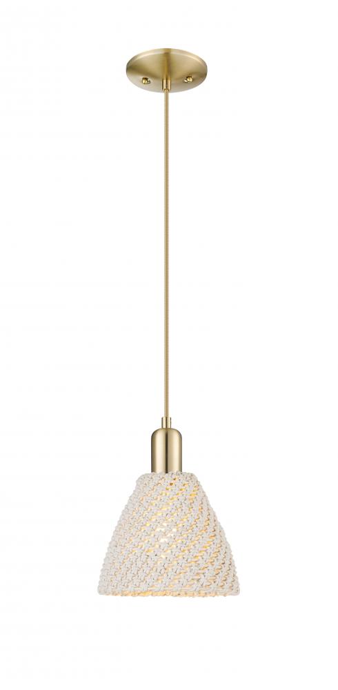 Bristol Natural - 1 Light - 6 inch - Brushed Champagne Bronze - Cord hung - Mini Pendant