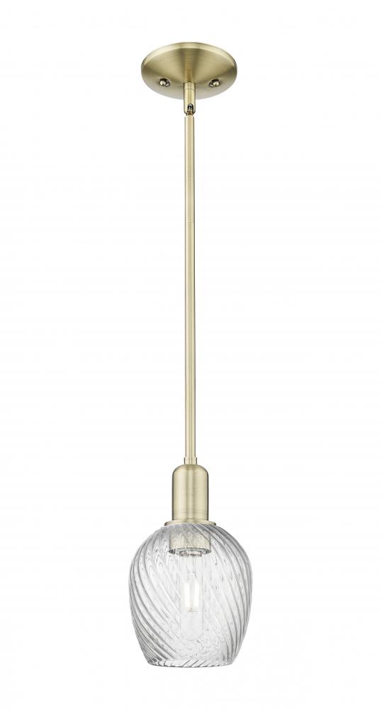 Salina - 1 Light - 6 inch - Champagne Bronze - Stem hung - Mini Pendant