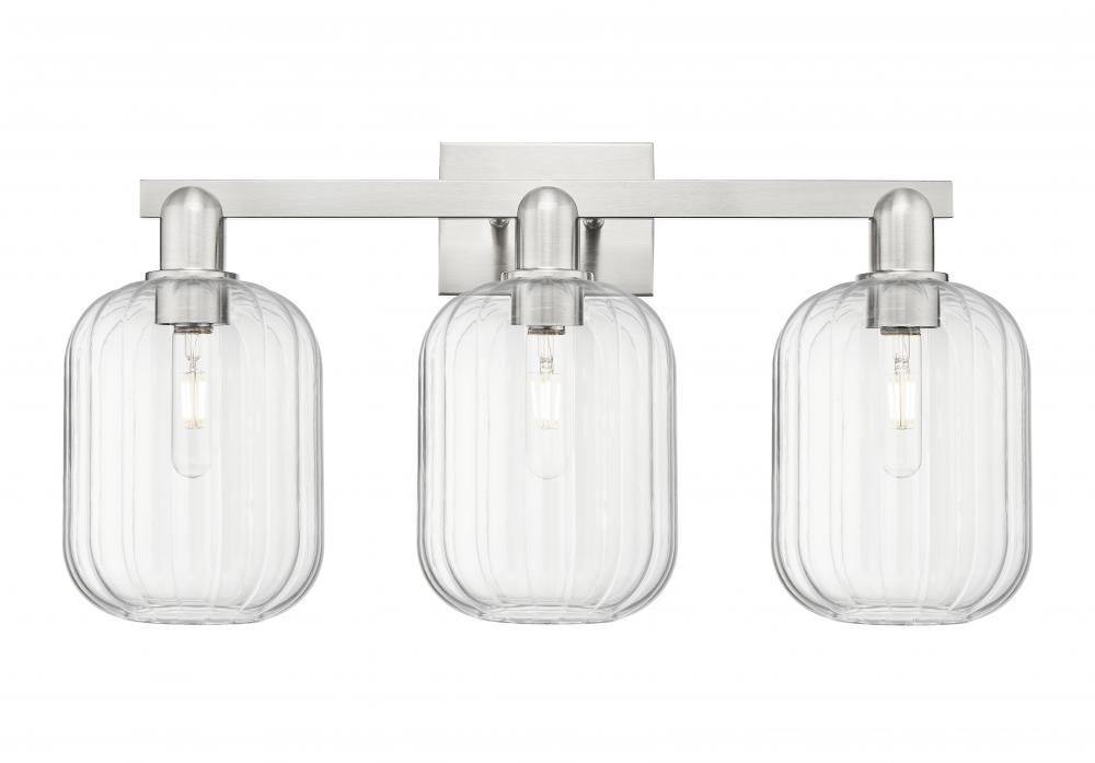 Preston - 3 Light - 26 inch - Brushed Satin Nickel - Bath Vanity Light