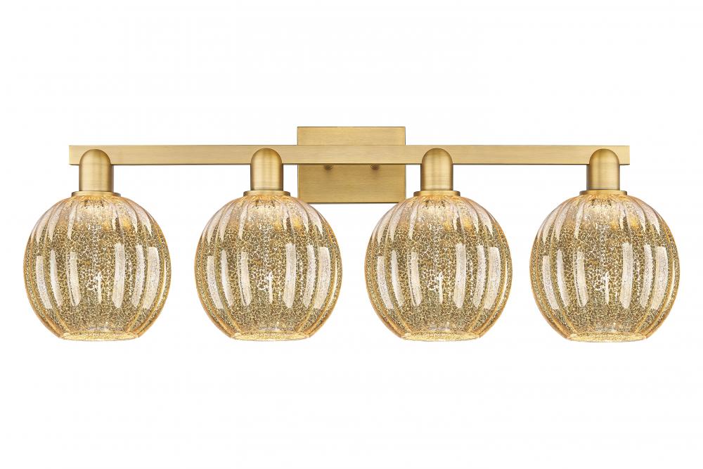 Preston - 4 Light - 36 inch - Brushed Brass - Bath Vanity Light
