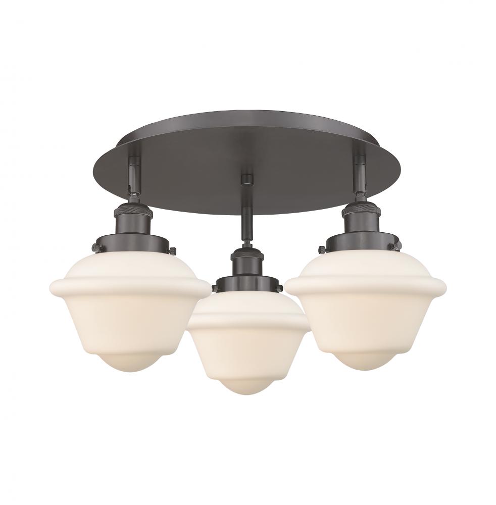 Oxford - 3 Light - 19 inch - Oil Rubbed Bronze - Flush Mount