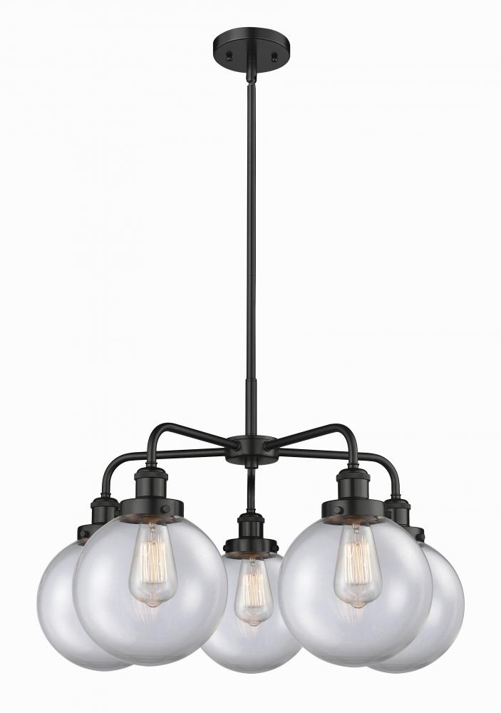 Whitney - 5 Light - 27 inch - Matte Black - Chandelier