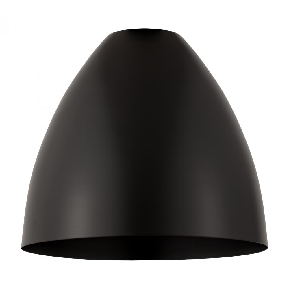 Metal Bristol Light 12 inch Matte Black Metal Shade