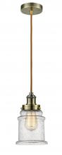 Innovations Lighting 100AB-10CR-1H-AB-G184 - Edison - 1 Light - 8 inch - Antique Brass - Cord hung - Mini Pendant