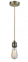 Innovations Lighting 100AB-10RE-2AB - Winchester - 1 Light - 2 inch - Antique Brass - Cord hung - Mini Pendant