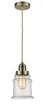 Innovations Lighting 100AB-10RE-2H-AB-G184 - Winchester - 1 Light - 8 inch - Antique Brass - Cord hung - Mini Pendant