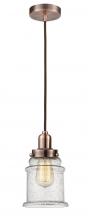 Innovations Lighting 100AC-10BR-0H-AC-G184 - Whitney - 1 Light - 8 inch - Antique Copper - Cord hung - Mini Pendant