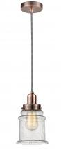 Innovations Lighting 100AC-10BW-0H-AC-G184 - Whitney - 1 Light - 8 inch - Antique Copper - Cord hung - Mini Pendant