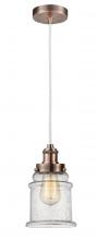 Innovations Lighting 100AC-10W-1H-AC-G184 - Edison - 1 Light - 8 inch - Antique Copper - Cord hung - Mini Pendant