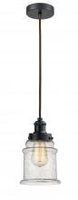Innovations Lighting 100BK-10BR-1H-BK-G184 - Edison - 1 Light - 8 inch - Matte Black - Cord hung - Mini Pendant